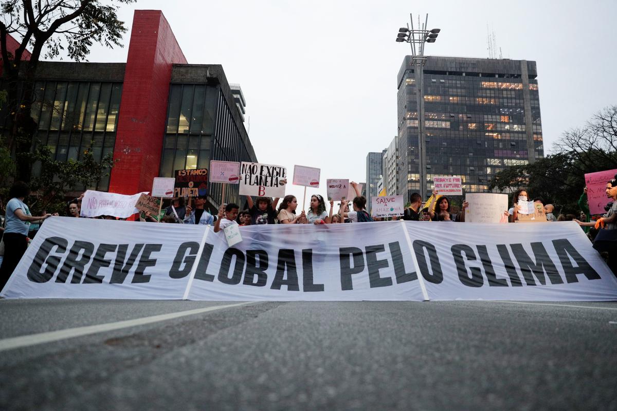 Brazilian climate strikers take aim at Bolsonaro for Amazon fires