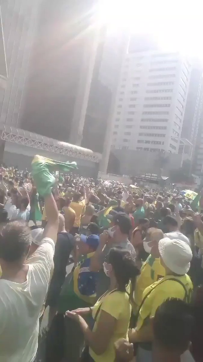 Brasil:  Así es la masiva manifestación en São Paulo para apoyar a Bolsonaro y contra la liberación de Lula Da Silva