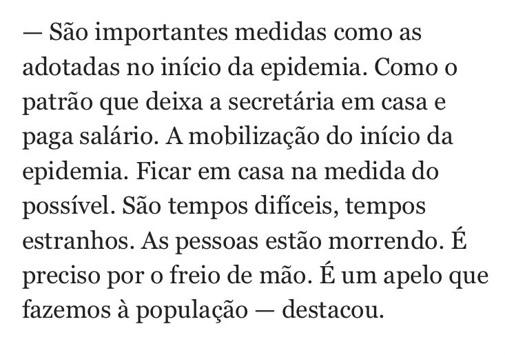 These are difficult, strange times. People are dying, says Rio mayor @eduardopaes as he closes beaches and urges locals to stay at home. We need to stop this